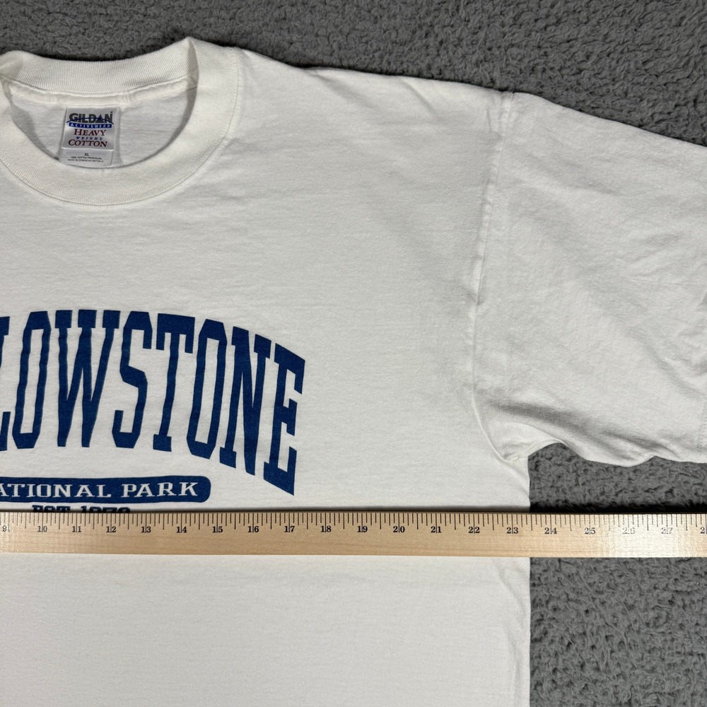 Vintage Yellowstone Spell-Out T Shirt Size XL Nature National Parks Outdoors - Picture 4 of 6
